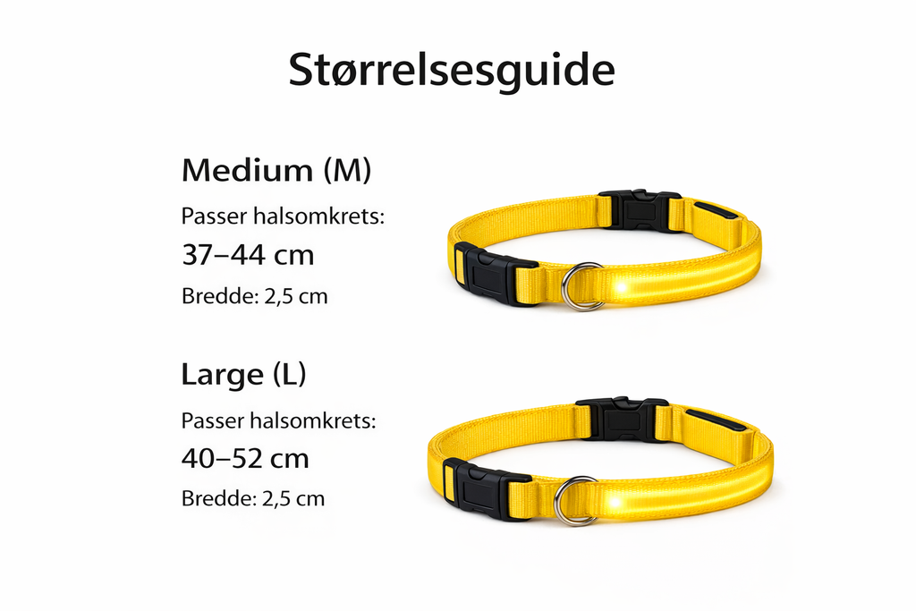 Lysende hundehalsbånd