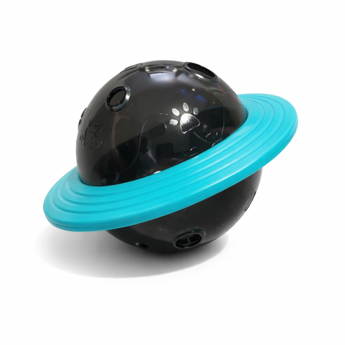 Aktiviseringsleke godbitball for hund i turkis og sort